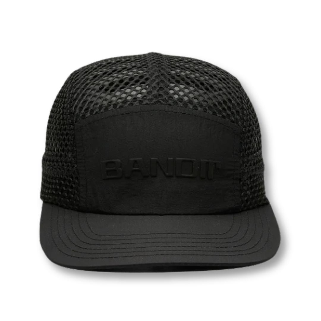 ●MILLO ARCHIVE● Mod Nylon Running Cap Black ML497BLK Bandit | OG Mesh Run Hat - Black